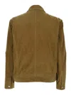 Arma Brown Jacket With Classic Collar And Zip Closure In Suede Man In Brown