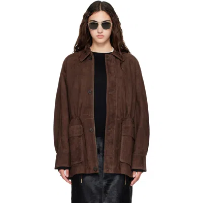 Arma Brown Maeve Suede Field Jacket