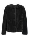 Arma Button-fastening Shearling Jacket In Black