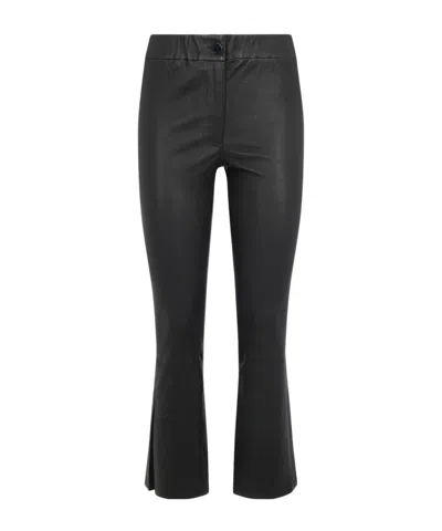 Arma Button Zipper Casual Pants In Black