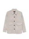 Arma Buttoned Flap-pocket Jacket In Neutral