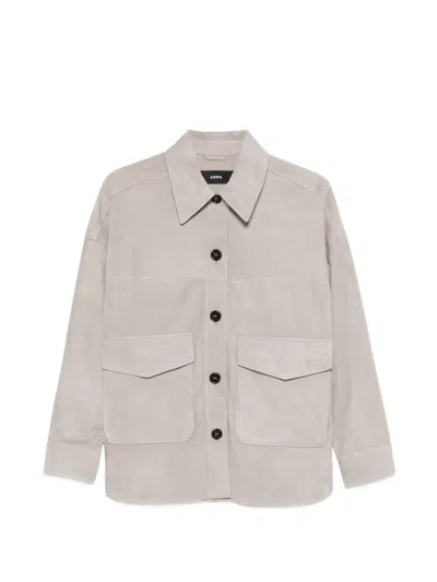 Arma Buttoned Flap-pocket Jacket In Neutral