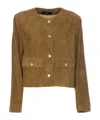 Arma Buttoned Utility Jacket In Brown