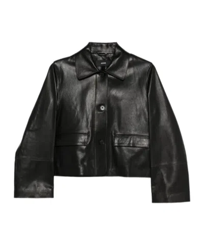 ARMA BUTTON-POCKET LEATHER JACKET