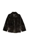 Arma Isabella Reversible Shearling Jacket In Brown