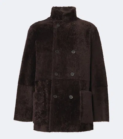 Arma Caleb Reversible Shearling And Leather Coat In Brown
