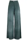 Arma Leather Catania Pants In Blue