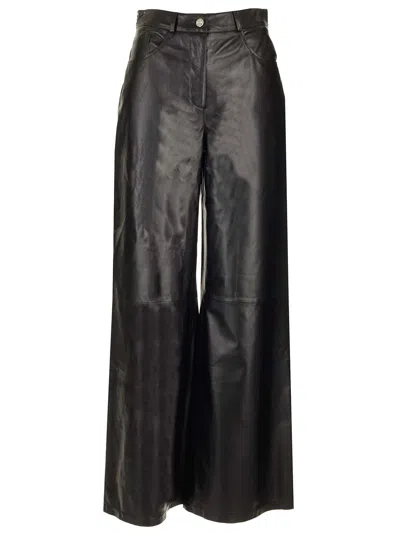 Arma Catania Leather Trousers In Black