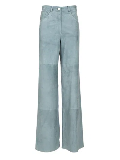 Arma Catania Suede Trousers In Blue