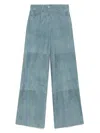 Arma Catania Suede Trousers In Blue