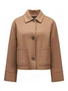 Arma Long-sleeved Leather Jacket In Brown