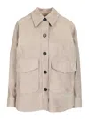Arma Suede Jacket In Neutral