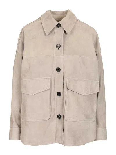 Arma Suede Jacket In Neutral