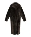 Arma Collared Coat In Brown