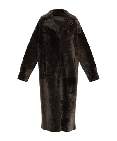 Arma Collared Coat In Brown