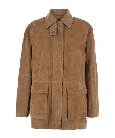 ARMA ARMA KAYLEE SUEDE PATCH POCKET COAT