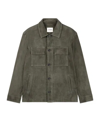 Arma Collared Long-sleeved Shirt In Green