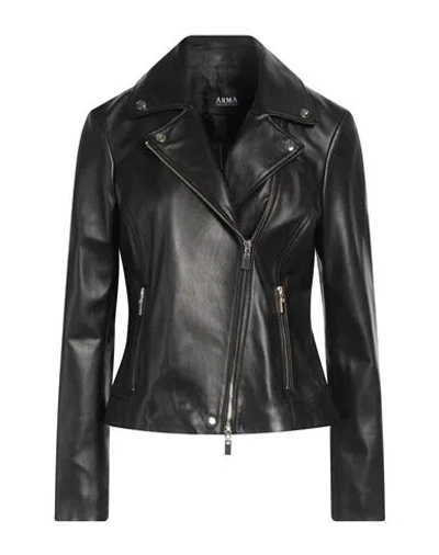 Arma Collection Woman Jacket Black Size 12 Lambskin