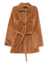 Arma Cressida Suede Jacket In Brown