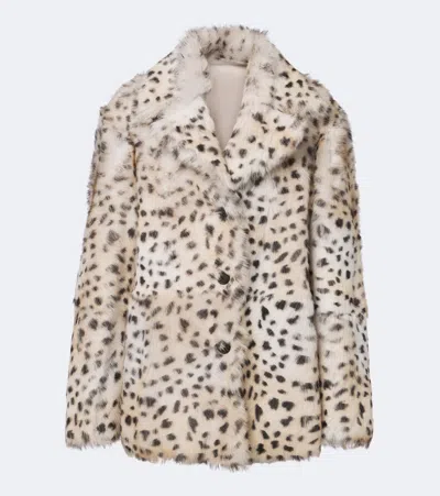 Arma Cynthia Reversible Leopard-print Shearling Jacket In White