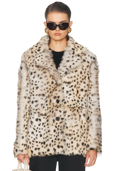 Arma Cynthia Leopard-print Shearling Coat In Multi