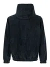 Arma Dark Blue Reversible Jacket With Hood In Suede And Tech Fabric Man In Blue