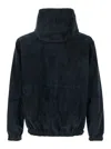Arma Dark Blue Reversible Jacket With Hood In Suede And Tech Fabric Man In Blue