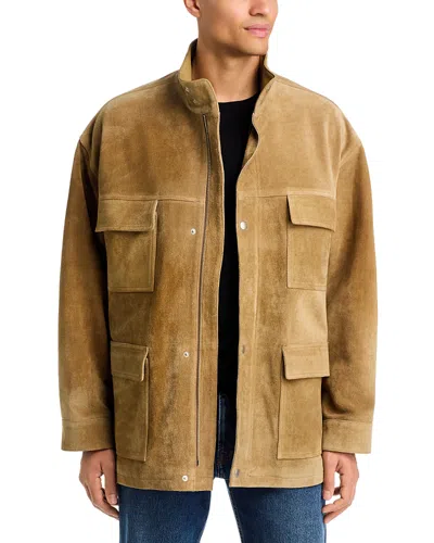 Arma Doran Gritty Suede Jacket In Brown