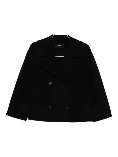 Arma Double-breasted Coat In Black