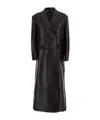 Arma Double-breasted Flap-pockets Coat In Black