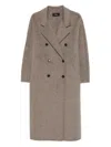Arma Double-breasted Coat In Gray