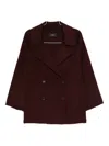 Arma Double-breasted Wool Coat In Brown