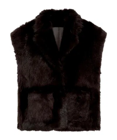 Arma Double-sided Wool Vest In Muddy Brown