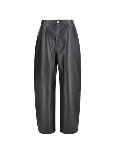 Arma Ece Barrel Leather Trousers In Black