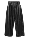Arma Elastic-waist Leather Trousers In Black