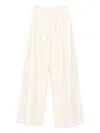 Arma Elastic-waist Leather Trousers In Neutral