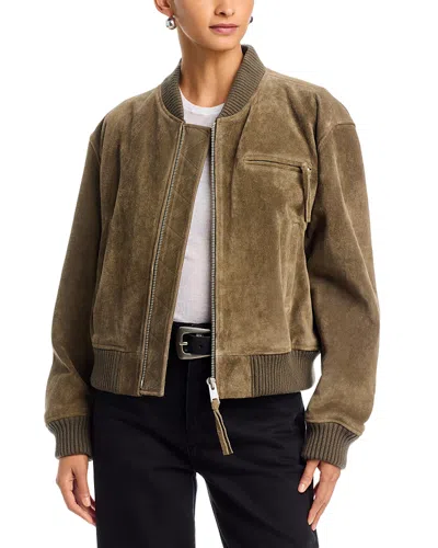Arma Elysia Gritty Suede Jacket In Brown