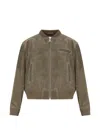 Arma Elysia Leather Jacket In Brown