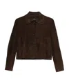 Arma Emy Button-fastening Suede Jacket In Brown