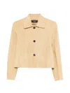 Arma Long-sleeved Leather Jacket In Brown