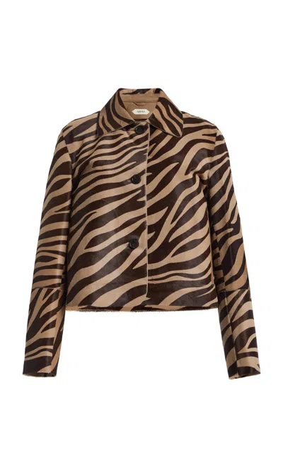 Arma Emy Cavallino Leather Jacket In Print