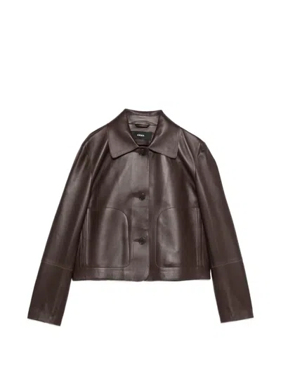 Arma Emy Flap-pocket Jacket In Burgundy