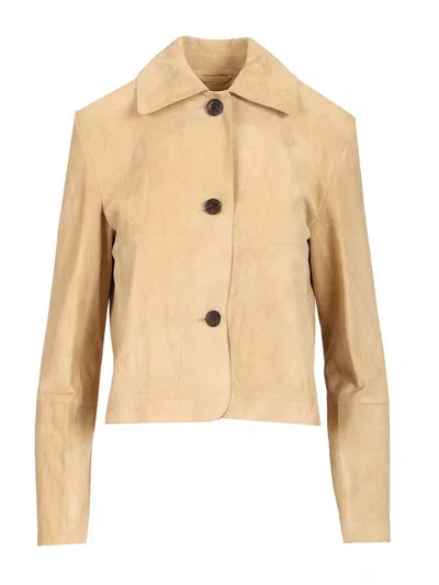 Arma Emy Goat Suede Jackets Beige