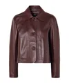 Arma Emy Leather Jacket In Red