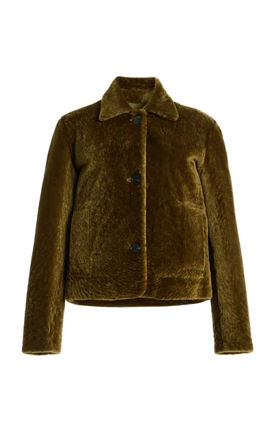 Arma Emy Merino Velvet Jacket In Brown