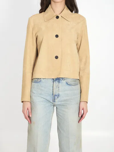 Arma Emy Suede Jacket In Neutral