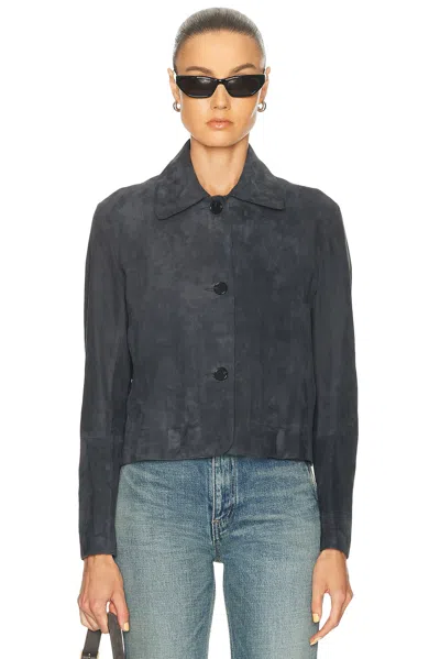 Arma Emy Suede Jacket In Blue