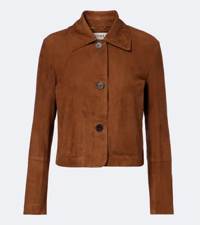 Arma Emy Suede Jacket In Brown