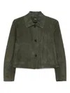 Arma Emy Suede Jacket In Green