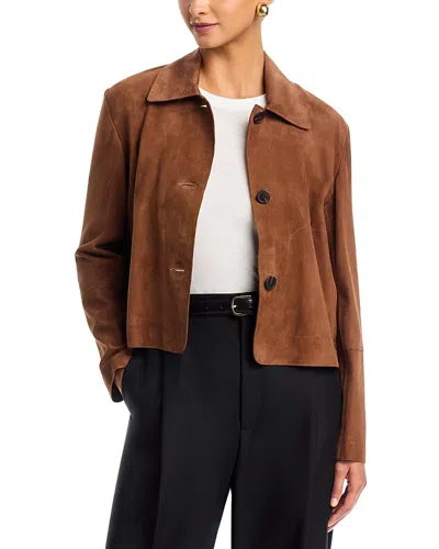 Arma Emy Suede Jacket In Brown